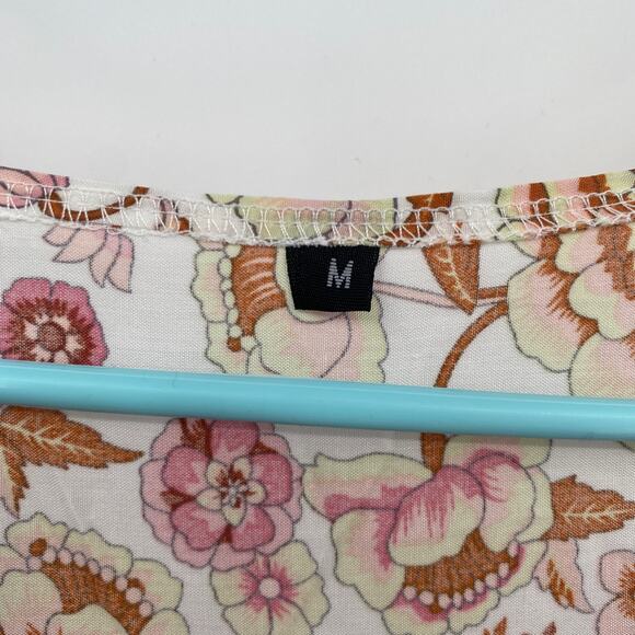 Unbranded Floral V-Neck Tie Open Front Coverup Maxi Dress Pink Size Medium - Picture 5 of 10